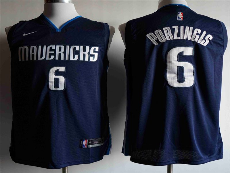 Men Dallas Mavericks #6 Porzingis Blue Game Nike NBA Jerseys